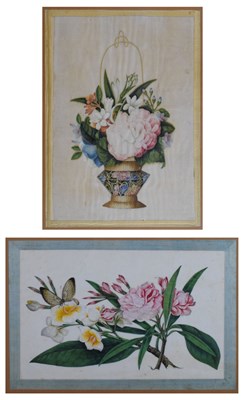 Lot 330 - Pair of 19th Century Chinese watercolours