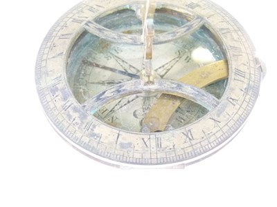 Lot 637 - Irish George III portable compass and sundial