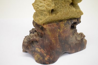 Lot 311 - Good Chinese carved green soapstone figure