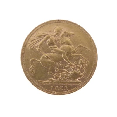 Lot 154 - Queen Victoria gold sovereign, 1890
