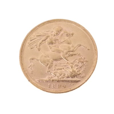 Lot 157 - Queen Victoria gold sovereign, 1896