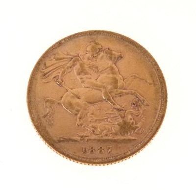 Lot 151 - Queen Victoria gold sovereign, 1887