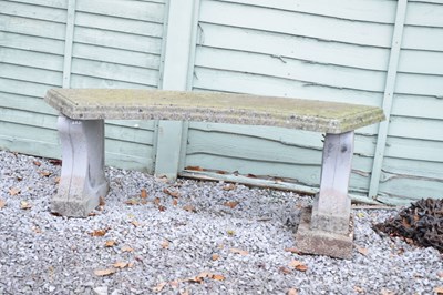 Lot 727 - Composite stone curved garden bench