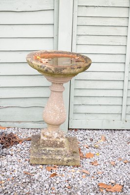 Lot 730 - Composite stone bird bath