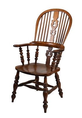 Lot 683 - Late 19th Century ash and elm Windsor chair