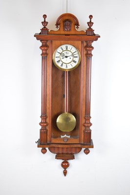 Lot 574 - Three Vienna wall clocks plus a smaller example