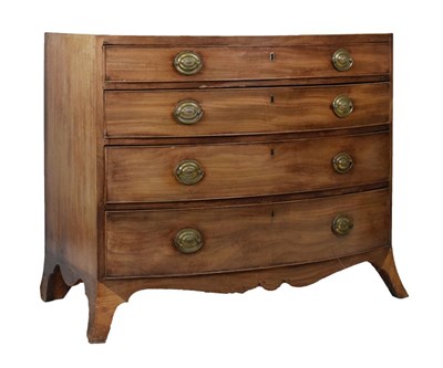 Lot 687 - Regency mahogany bowfront chest of drawers