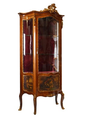 Lot 717 - Vernis Martin-style glazed cabinet