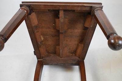 Lot 721 - Pair of Victorian carved oak armorial hall chairs