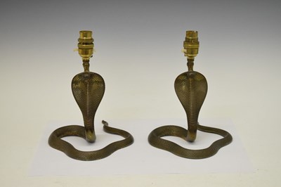 Lot 697 - Two Snake Lamps