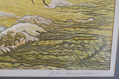 Lot 487 - Arthur Homeshaw RWA (1933-2011) - Limited edition linocut - 'Fallen Tree'