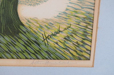 Lot 488 - Arthur Homeshaw RWA (1933-2011) - Limited edition linocut - 'Spring Orchard'