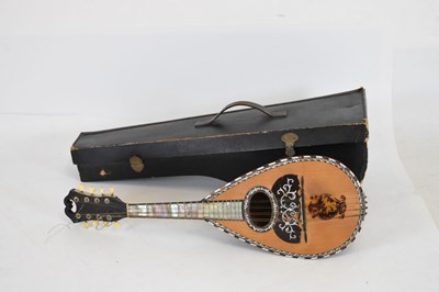 Lot 366 - Early 20th Century Italian mother-of-pearl mounted mandolin (cased)