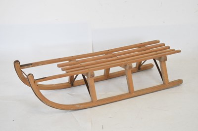 Lot 678 - Wooden sledge by Webler - Davos