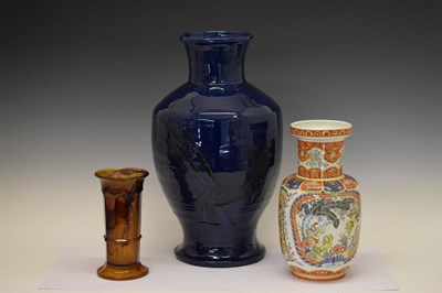 Lot 694 - Large ceramic vase, etc.