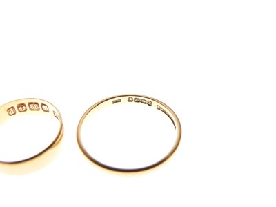 Lot 47 - Two 22ct gold wedding bands