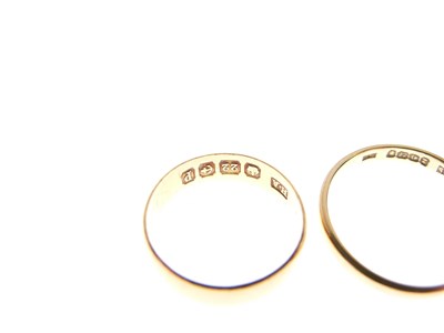 Lot 47 - Two 22ct gold wedding bands