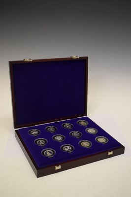 Lot 319 - Royal Mint Coronation Anniversary silver proof 50p set