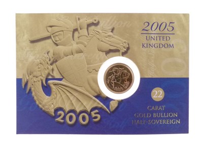 Lot 165 - Royal Mint 2005 Half Sovereign in presentation pack