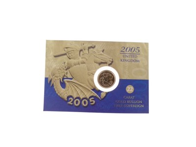 Lot 165 - Royal Mint 2005 Half Sovereign in presentation pack