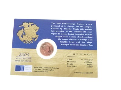 Lot 165 - Royal Mint 2005 Half Sovereign in presentation pack