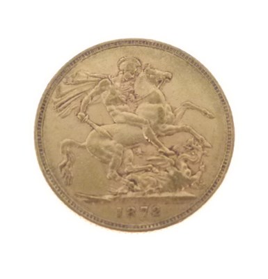 Lot 146 - Victorian gold sovereign, 1872 young head