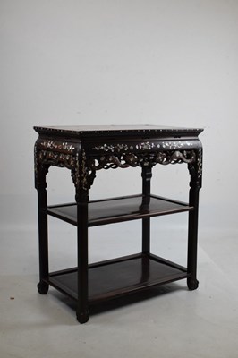 Lot 362 - Early 20th Century Chinese marble-topped occasional table