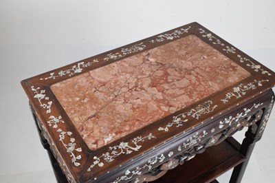 Lot 362 - Early 20th Century Chinese marble-topped occasional table