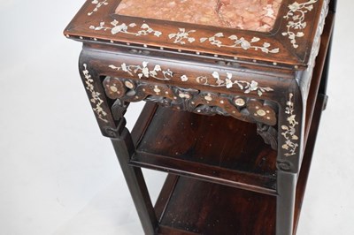 Lot 362 - Early 20th Century Chinese marble-topped occasional table