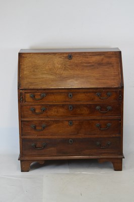 Lot 599 - George III mahogany bureau