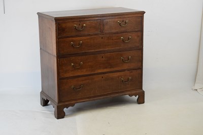 Lot 583 - George III oak and mahogany chest