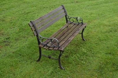 Lot 725 - Small teak garden bench