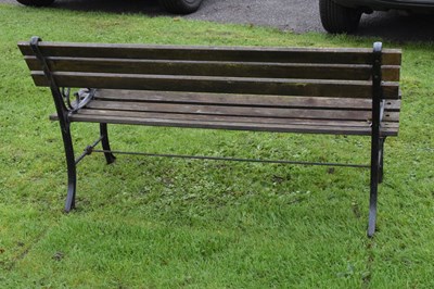 Lot 725 - Small teak garden bench