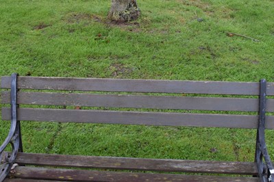 Lot 725 - Small teak garden bench