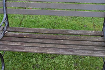 Lot 725 - Small teak garden bench