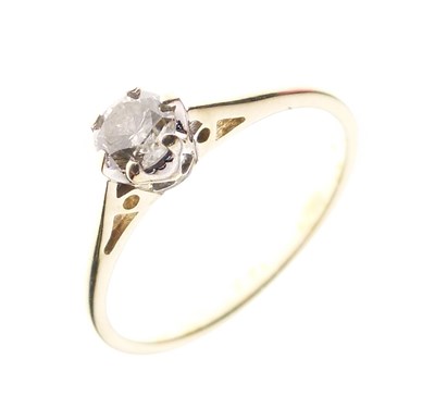 Lot 2 - 9ct gold solitaire diamond ring, 1.6g approx gross