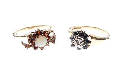 Lot 23 - Two 9ct gold dress rings
