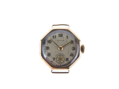 Lot 215 - Cyma - Lady's 9ct gold cocktail watch
