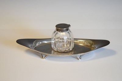 Lot 238 - Edward VII silver standish or desk inskstand