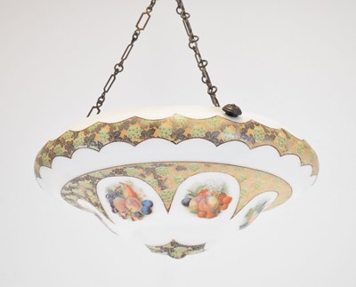 Lot 721 - 1930s glass pendant shade