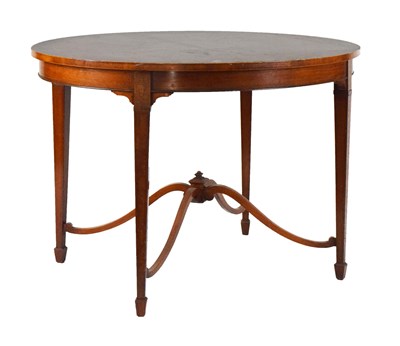 Lot 552 - Oval inlaid centre table