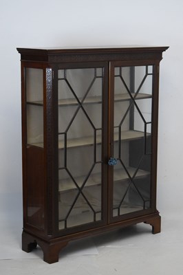 Lot 643 - Edwardian china cabinet on bracket feet