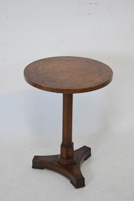 Lot 692 - Burr walnut veneer small occasional table