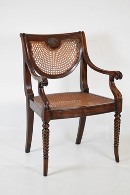 Lot 632 - Mahogany chair with caned back