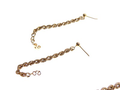 Lot 68 - 9ct gold rope-link chain, bracelet