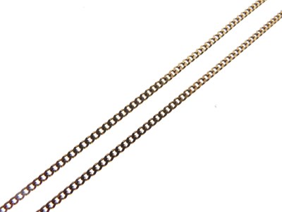 Lot 60 - 9cct gold curb-link necklace