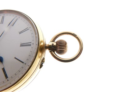 Lot 54 - James Usher & Son, Lincoln, 18ct gold open faced pocket watch
