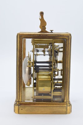Lot 457 - Paul Garnier - Second quarter 19th Century French brass repeater carriage clock