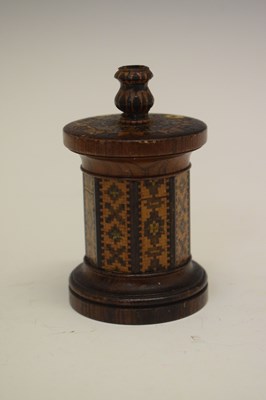 Lot 193 - Tunbridge ware thread/string box