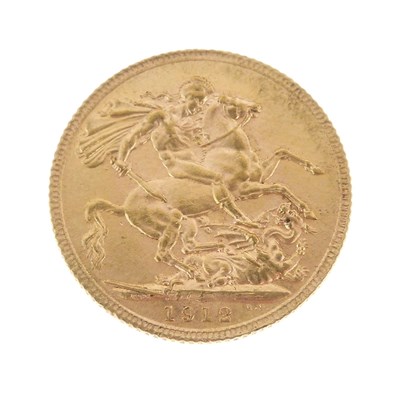Lot 110 - George V gold sovereign, 1912